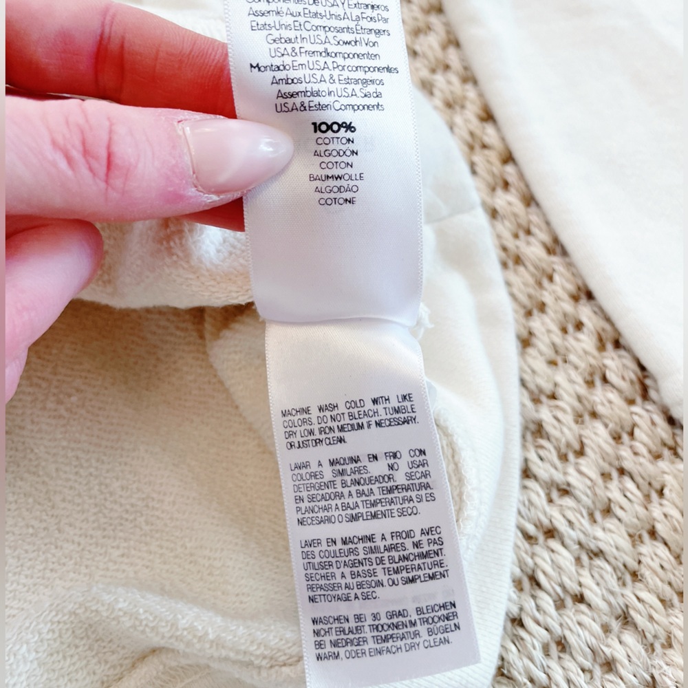 MOTHER Cream Lace-Up V-Neck Sweater - Picture 9 of 12